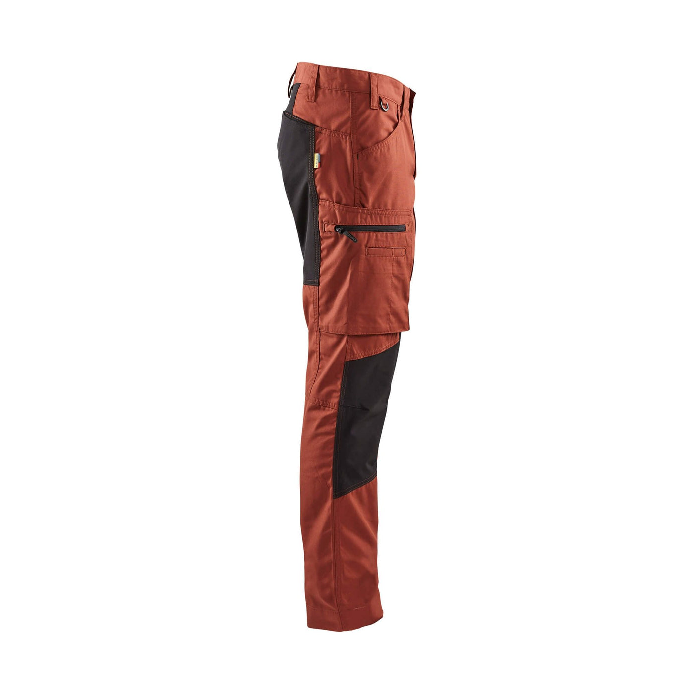 Blaklader 14591845 Service Stretch Trousers Burned Red/Black Right #colour_burned-red-black
