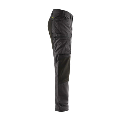 Blaklader 14591845 Service Stretch Trousers Dark Grey/Black Right #colour_dark-grey-black