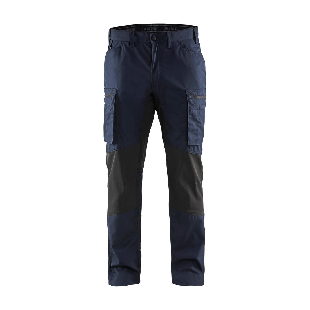 Blaklader 14591845 Service Stretch Trousers Dark Navy Blue/Black Main #colour_dark-navy-blue-black