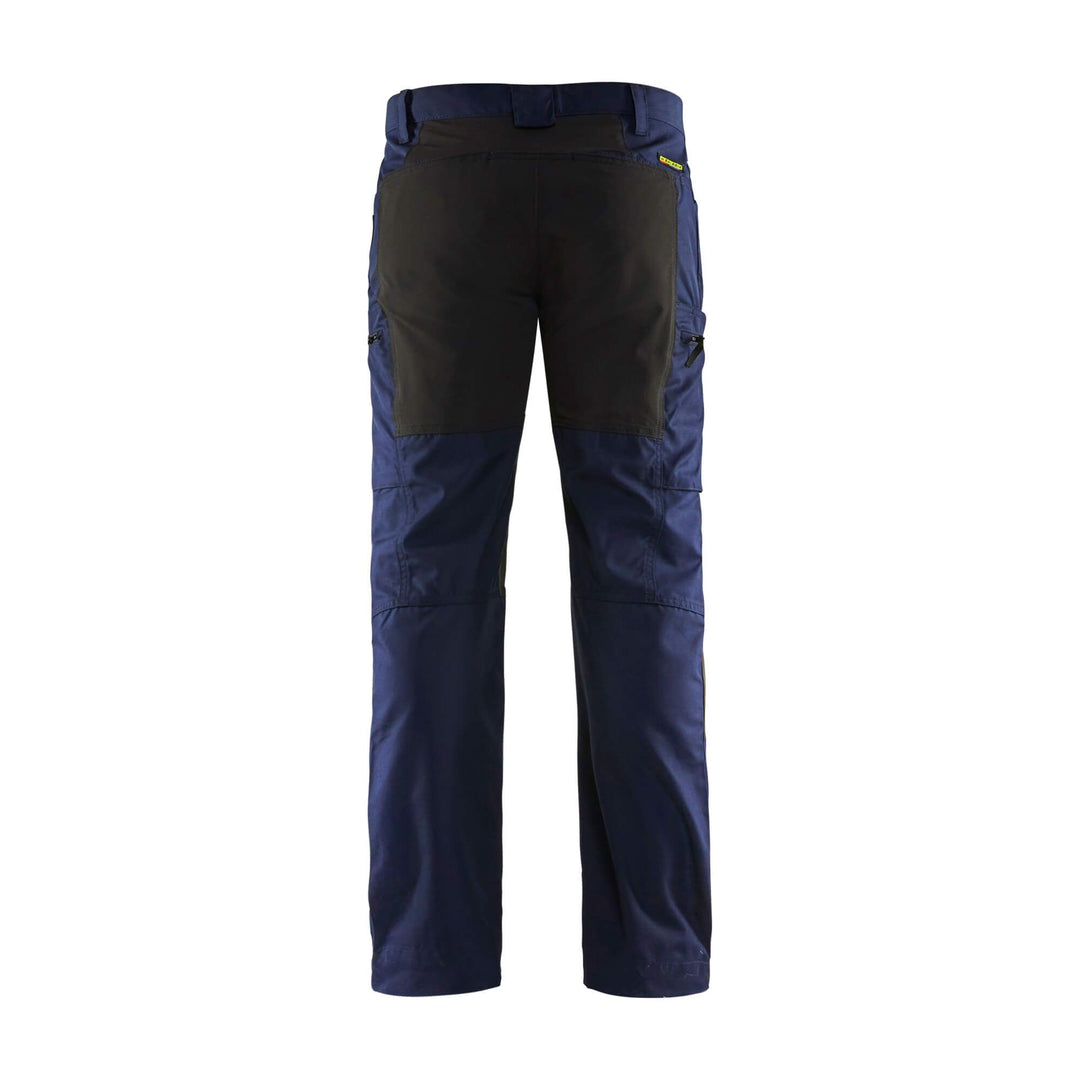 Blaklader 14591845 Service Stretch Trousers Navy Blue/Black Rear #colour_navy-blue-black