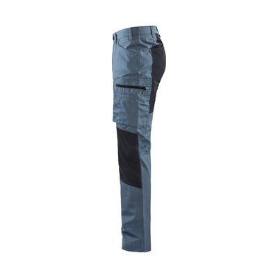 Blaklader 14591845 Service Stretch Trousers Numb Blue/Dark Navy Blue Left #colour_numb-blue-dark-navy-blue