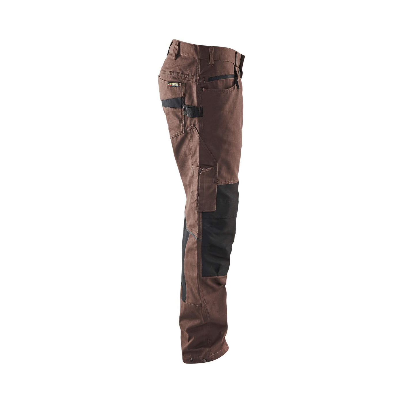 Blaklader 14951330 Service Stretch Trousers Brown/Black Right #colour_brown-black