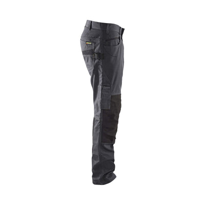 Blaklader 14951330 Service Stretch Trousers Mid Grey/Black Right #colour_mid-grey-black