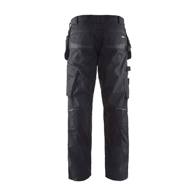Blaklader 14961330 Service Stretch Trousers Black/Dark Grey Rear #colour_black-dark-grey