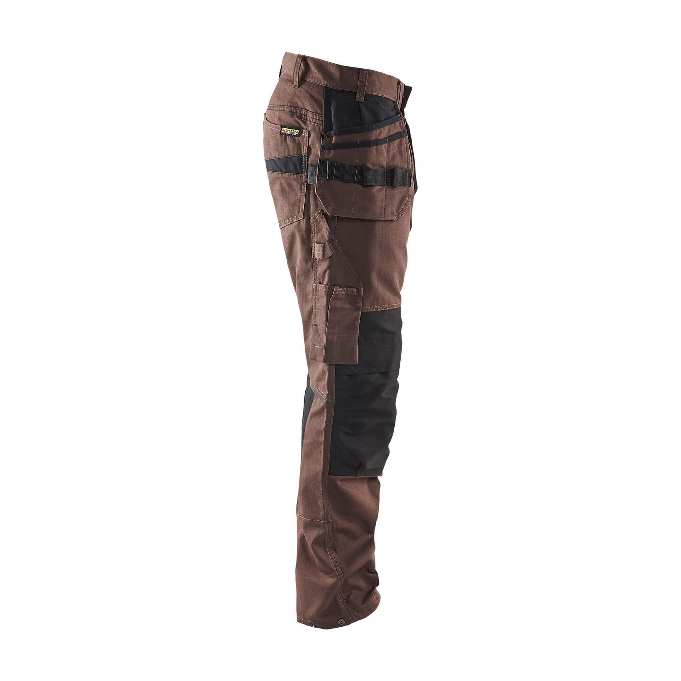 Blaklader 14961330 Service Stretch Trousers Brown/Black Right #colour_brown-black