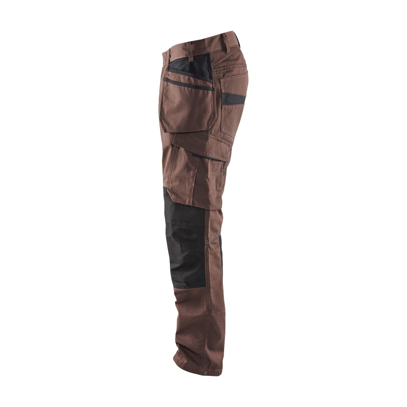 Blaklader 14961330 Service Stretch Trousers Brown/Black Left #colour_brown-black