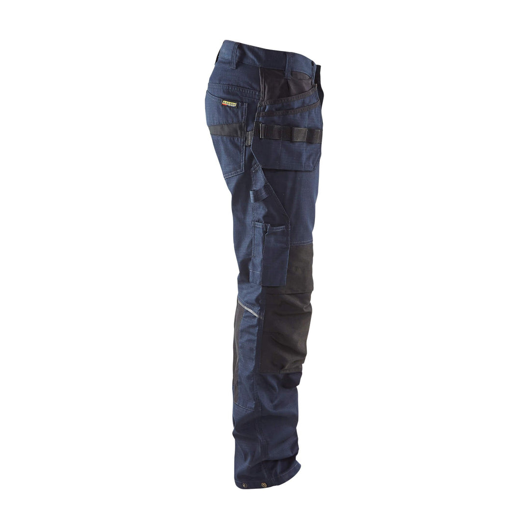 Blaklader 14961330 Service Stretch Trousers Dark Navy Blue/Black Right #colour_dark-navy-blue-black