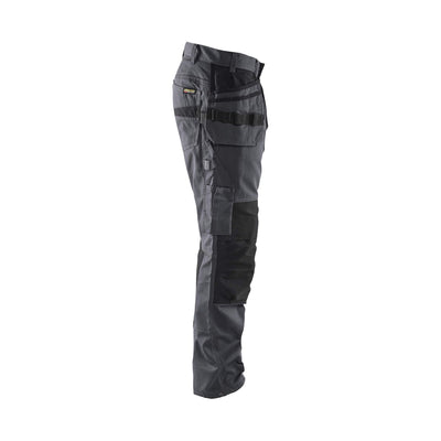 Blaklader 14961330 Service Stretch Trousers Mid Grey/Black Right #colour_mid-grey-black