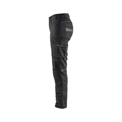 Blaklader 71951330 Service Trousers Stretch Black/Dark Grey Left #colour_black-dark-grey