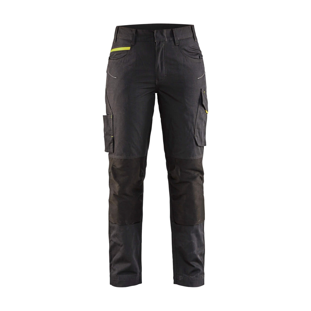 Blaklader 71951330 Service Trousers Stretch Black/Hi-Vis Yellow Main #colour_black-yellow