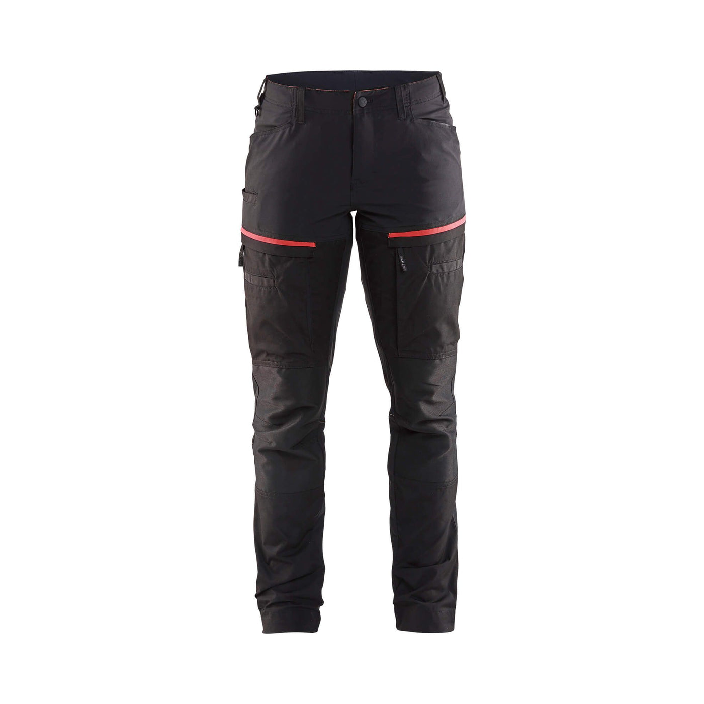 Blaklader Service Trousers with Stretch Womens Black/Red Main #colour_black-red