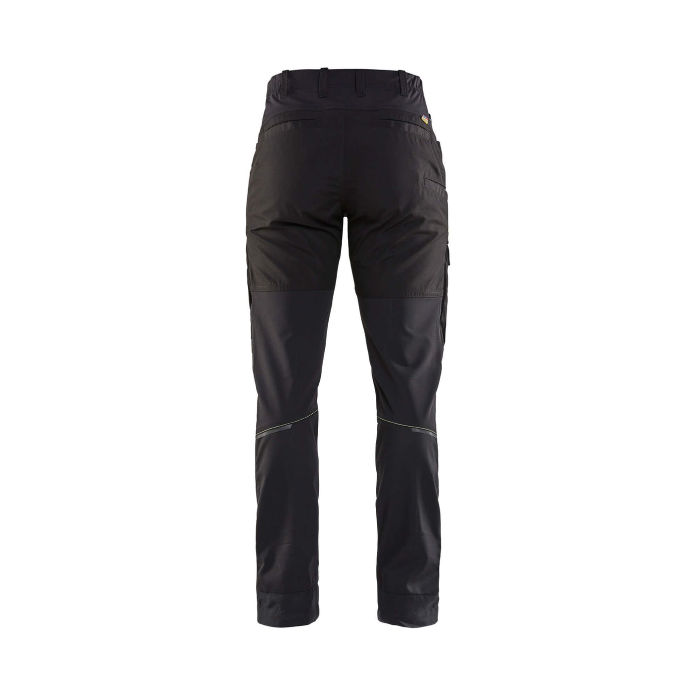 Blaklader Service Trousers with Stretch Womens Black/Red Rear #colour_black-red
