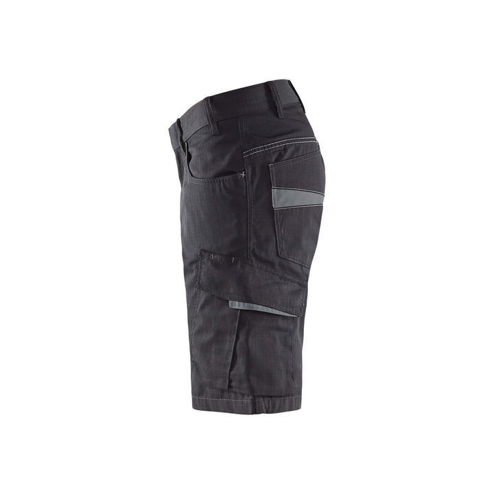 Blaklader 14991330 Service Work Shorts Black/Dark Grey Left #colour_black-grey