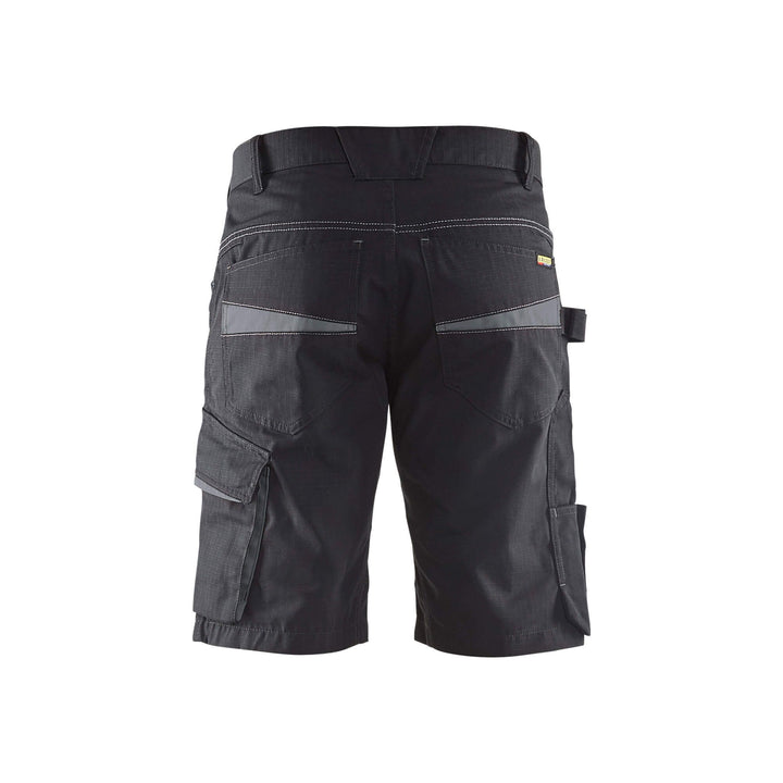 Blaklader 14991330 Service Work Shorts Black/Dark Grey Rear #colour_black-grey