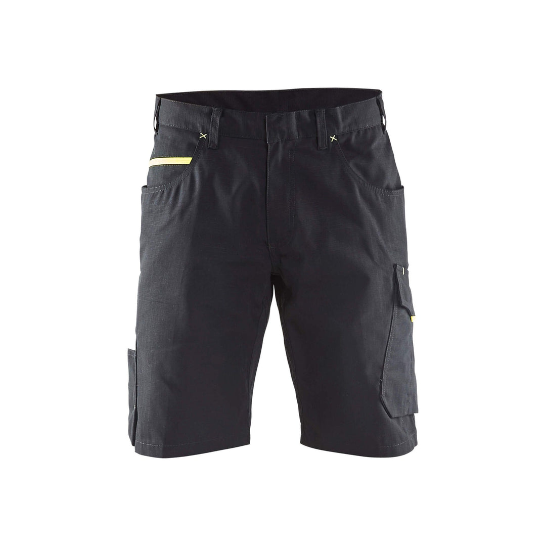 Blaklader 14991330 Service Work Shorts Black/Hi-Vis Yellow Main #colour_black-yellow