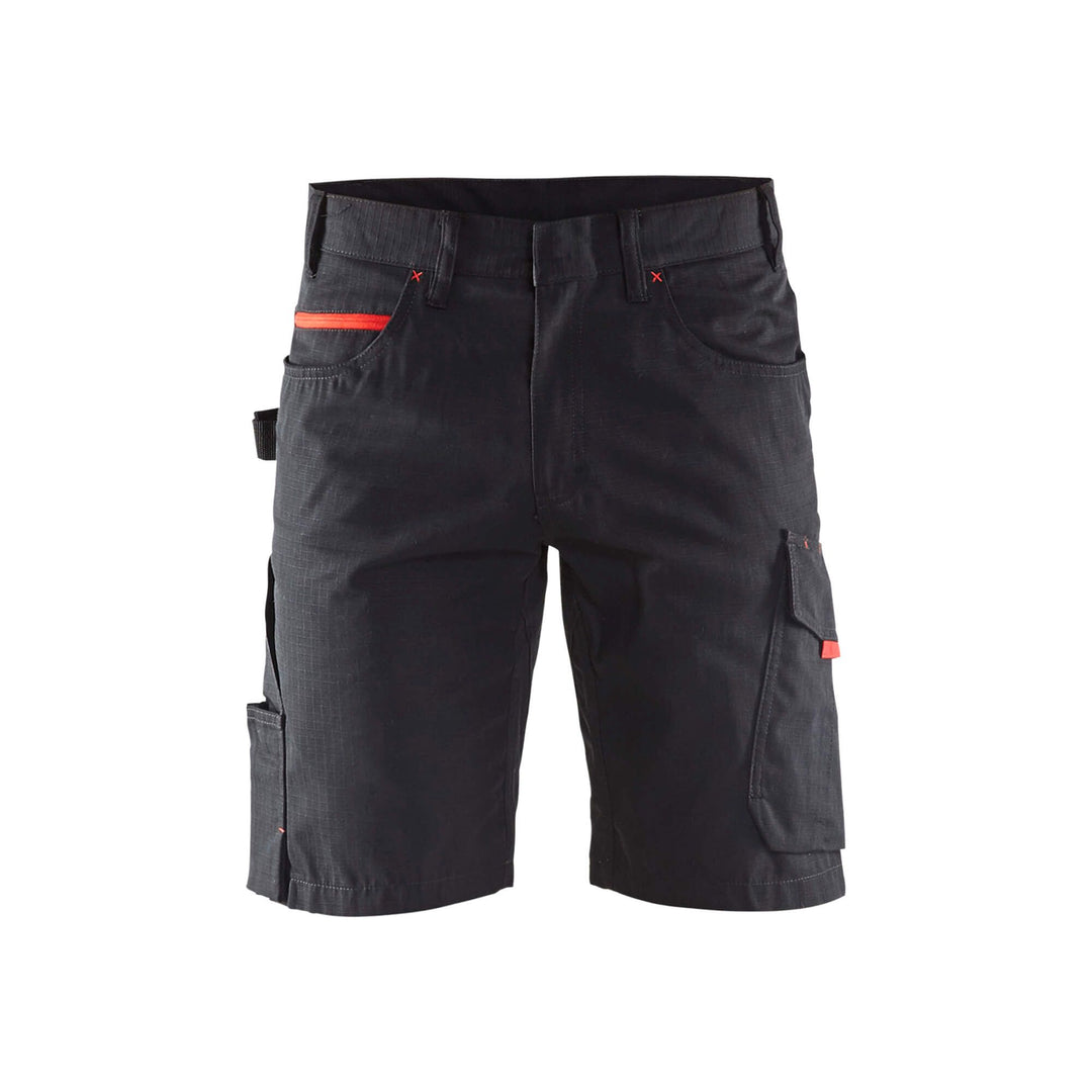 Blaklader 14991330 Service Work Shorts Black/Red Main #colour_black-red