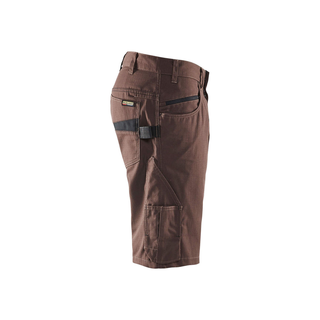 Blaklader 14991330 Service Work Shorts Brown/Black Right #colour_brown-black