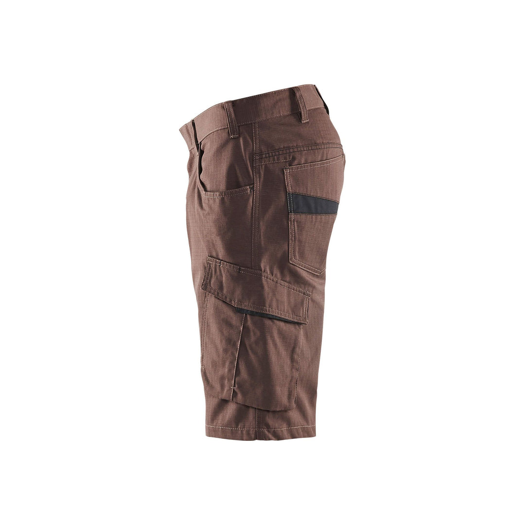 Blaklader 14991330 Service Work Shorts Brown/Black Left #colour_brown-black