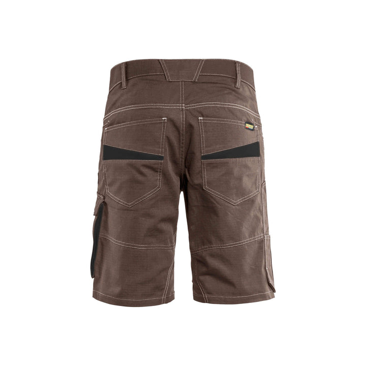 Blaklader 14991330 Service Work Shorts Brown/Black Rear #colour_brown-black