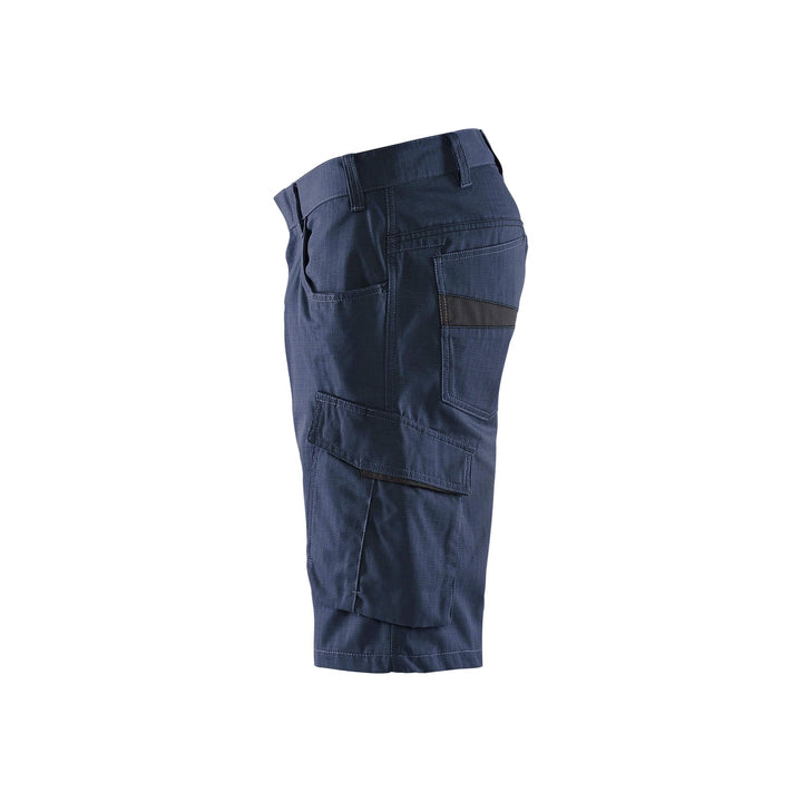 Blaklader 14991330 Service Work Shorts Dark Navy Blue/Black Left #colour_dark-navy-black