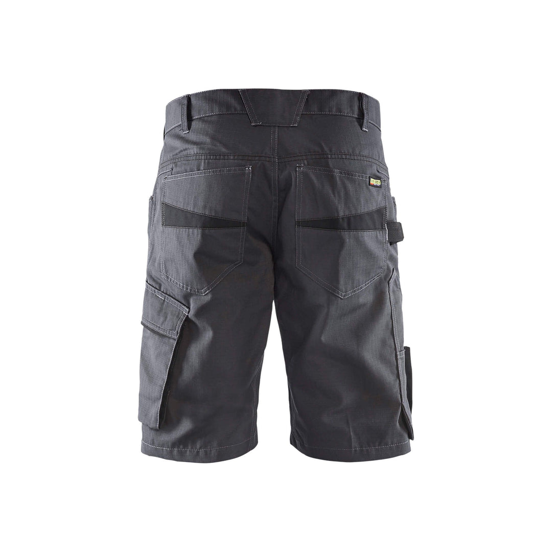 Blaklader 14991330 Service Work Shorts Mid Grey/Black Rear #colour_mid-grey-black