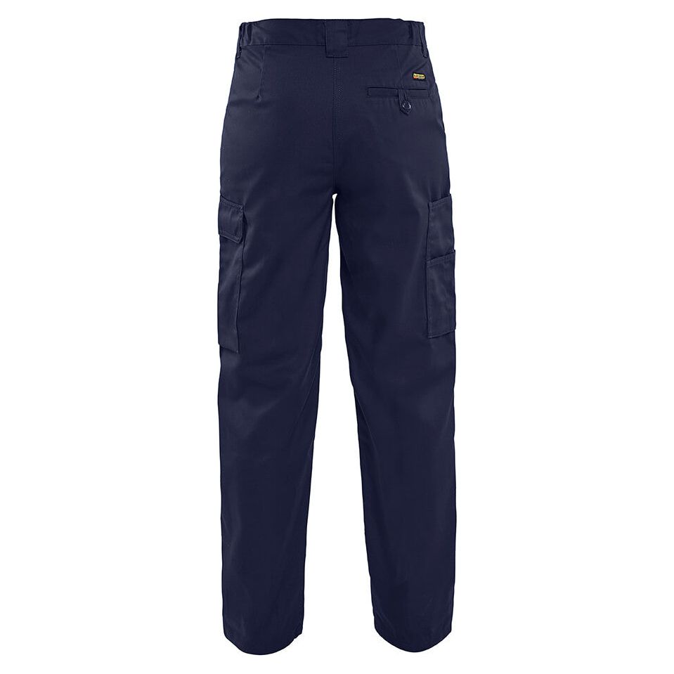 Blaklader 71201800 Service Work Trousers Navy Blue Rear #colour_navy-blue