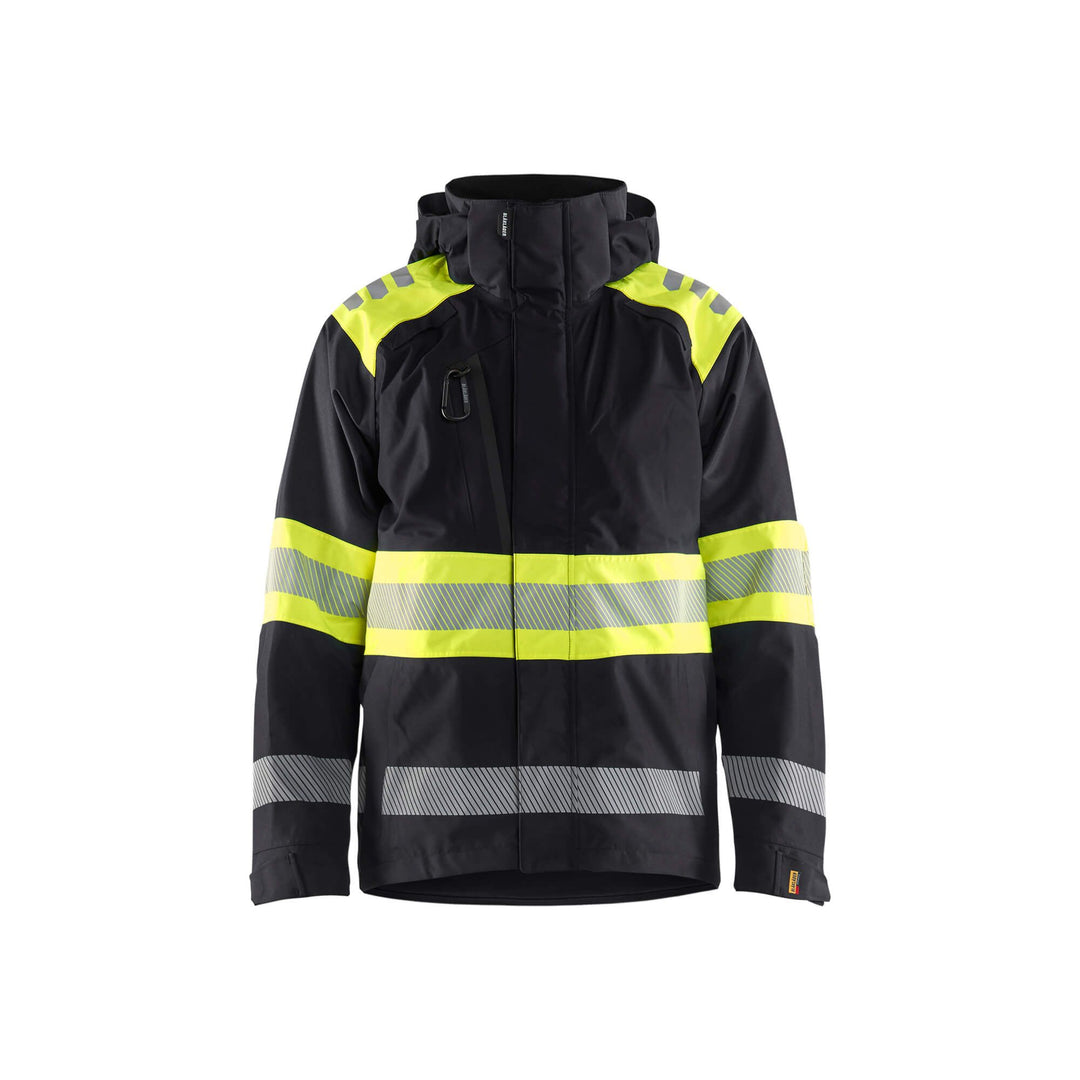 Blaklader 44201977 Shell Jacket Hi-Vis Black/Hi-Vis Yellow Main #colour_black-hi-vis-yellow