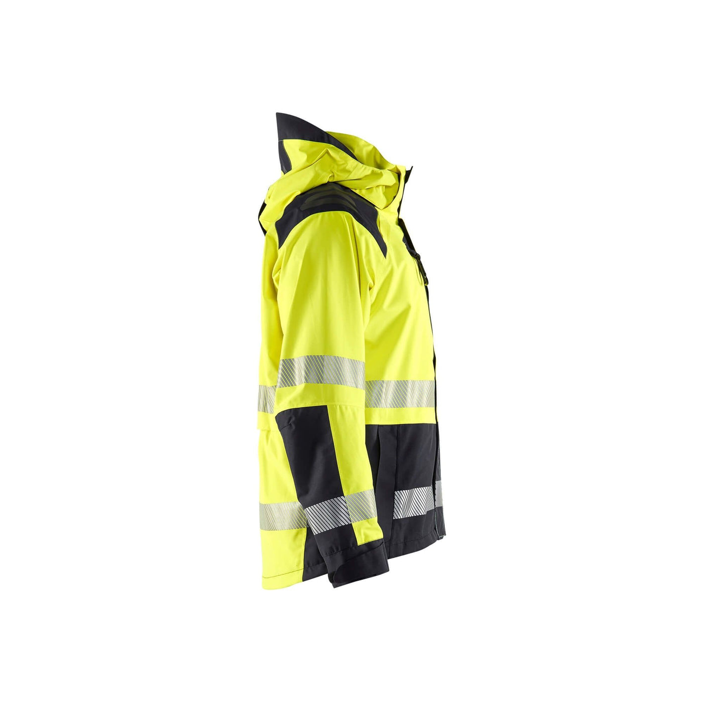 Blaklader 44351987 Shell Jacket Hi-Vis Yellow/Black Right #colour_yellow-black