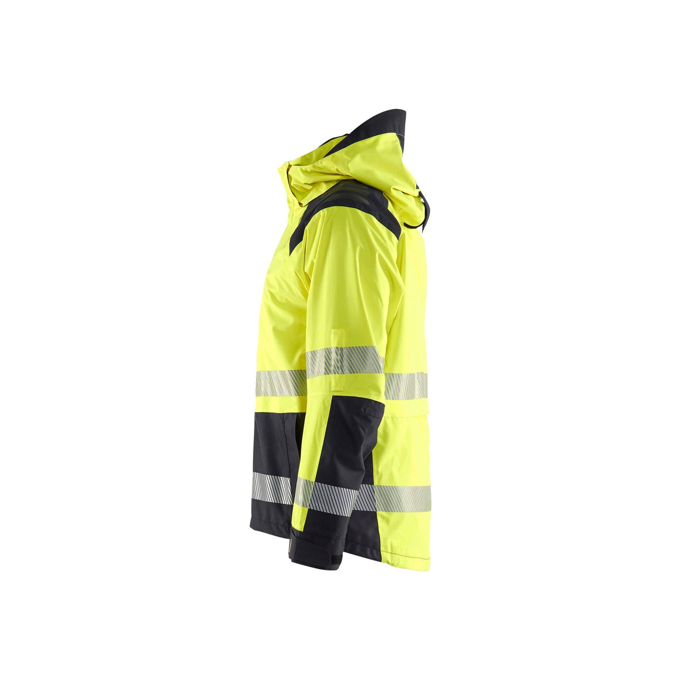 Blaklader 44351987 Shell Jacket Hi-Vis Yellow/Black Left #colour_yellow-black