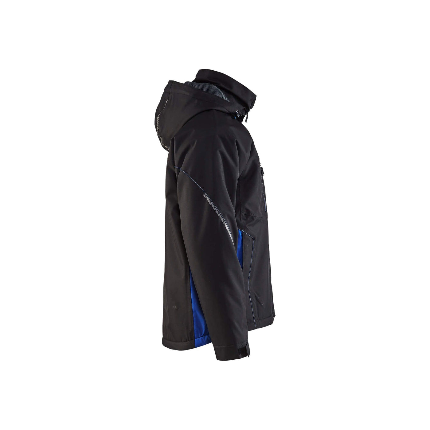 Blaklader 47901977 Shell Jacket Waterproof Windproof Black/Cornflower Blue Right #colour_black-cornflower-blue