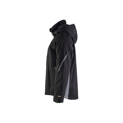 Blaklader 47901977 Shell Jacket Waterproof Windproof Black/Grey Left #colour_black-grey