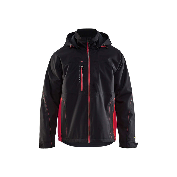 Blaklader 47901977 Shell Jacket Waterproof Windproof Black/Red Main #colour_black-red