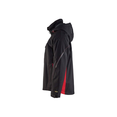 Blaklader 47901977 Shell Jacket Waterproof Windproof Black/Red Left #colour_black-red