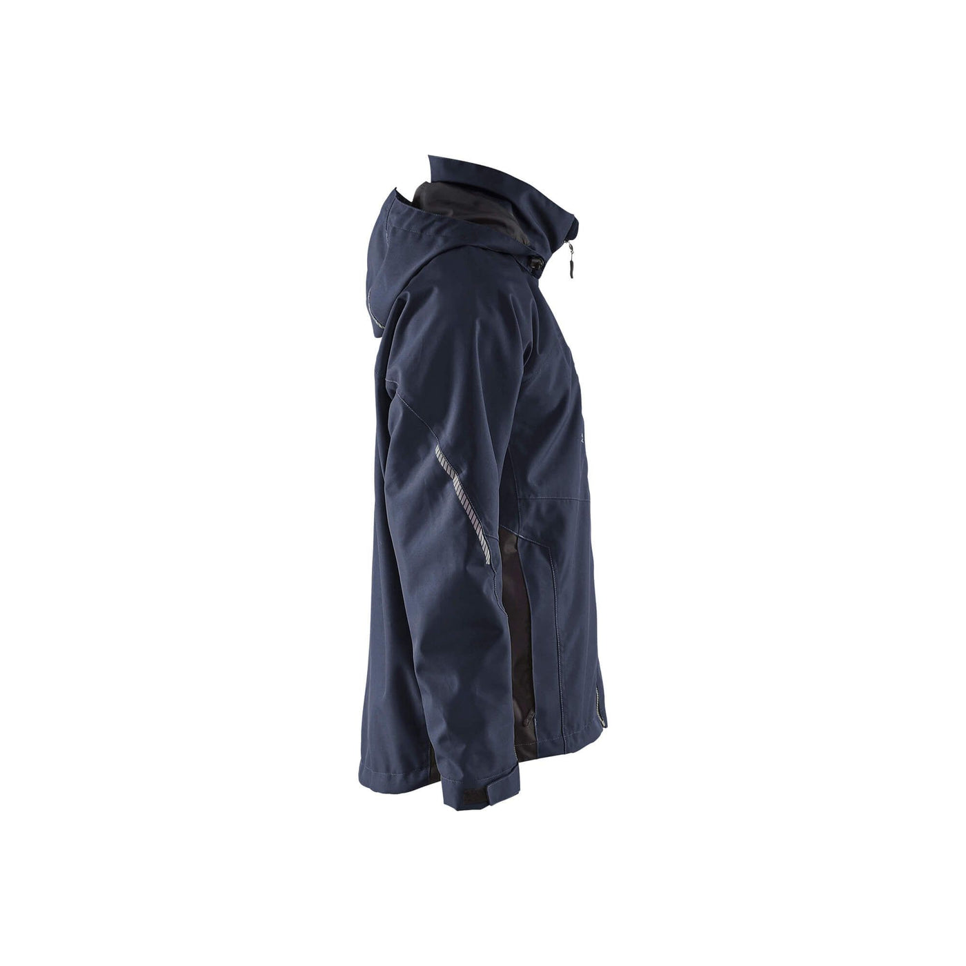 Blaklader 47901977 Shell Jacket Waterproof Windproof Dark Navy Blue/Black Right #colour_dark-navy-black