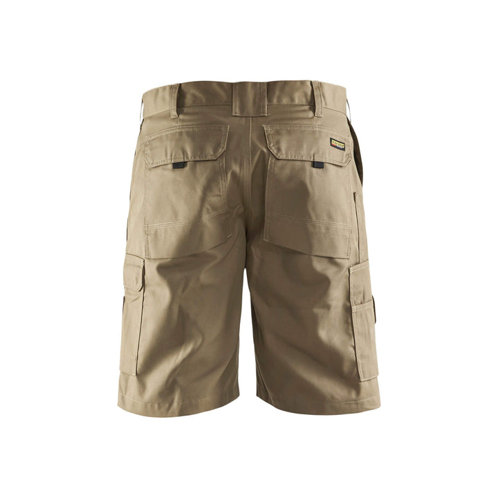 Blaklader 14471800 Shorts Multi-Pocket Workwear Khaki Rear #colour_khaki