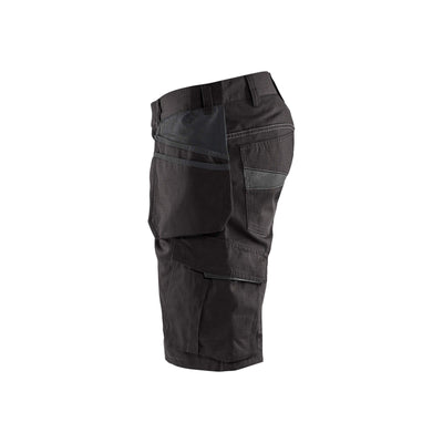 Blaklader 14941330 Shorts Nail Pockets Black/Dark Grey Left #colour_black-dark-grey