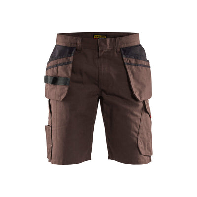 Blaklader 14941330 Shorts Nail Pockets Brown/Black Main #colour_brown-black