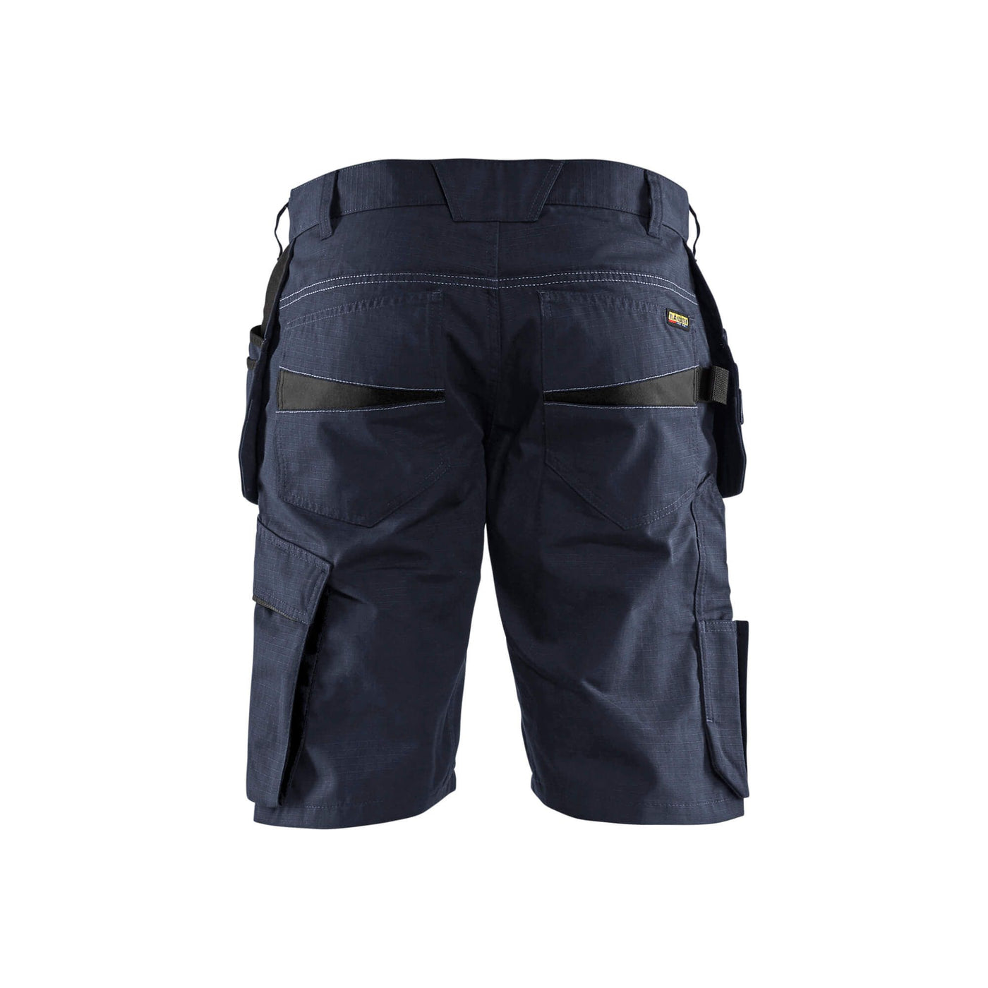 Blaklader 14941330 Shorts Nail Pockets Dark Navy Blue/Black Rear #colour_dark-navy-black