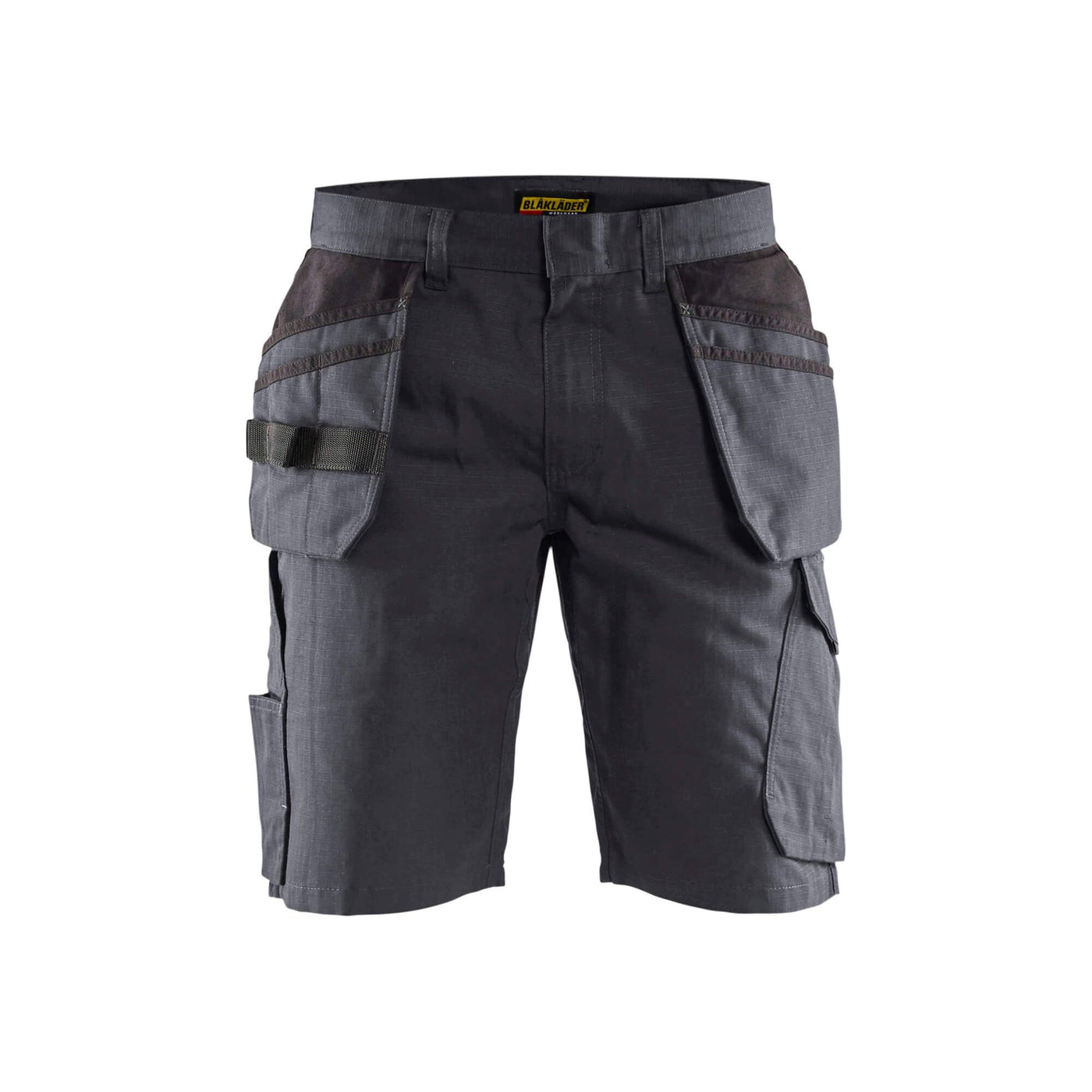 Blaklader 14941330 Shorts Nail Pockets Mid Grey/Black Main #colour_mid-grey-black