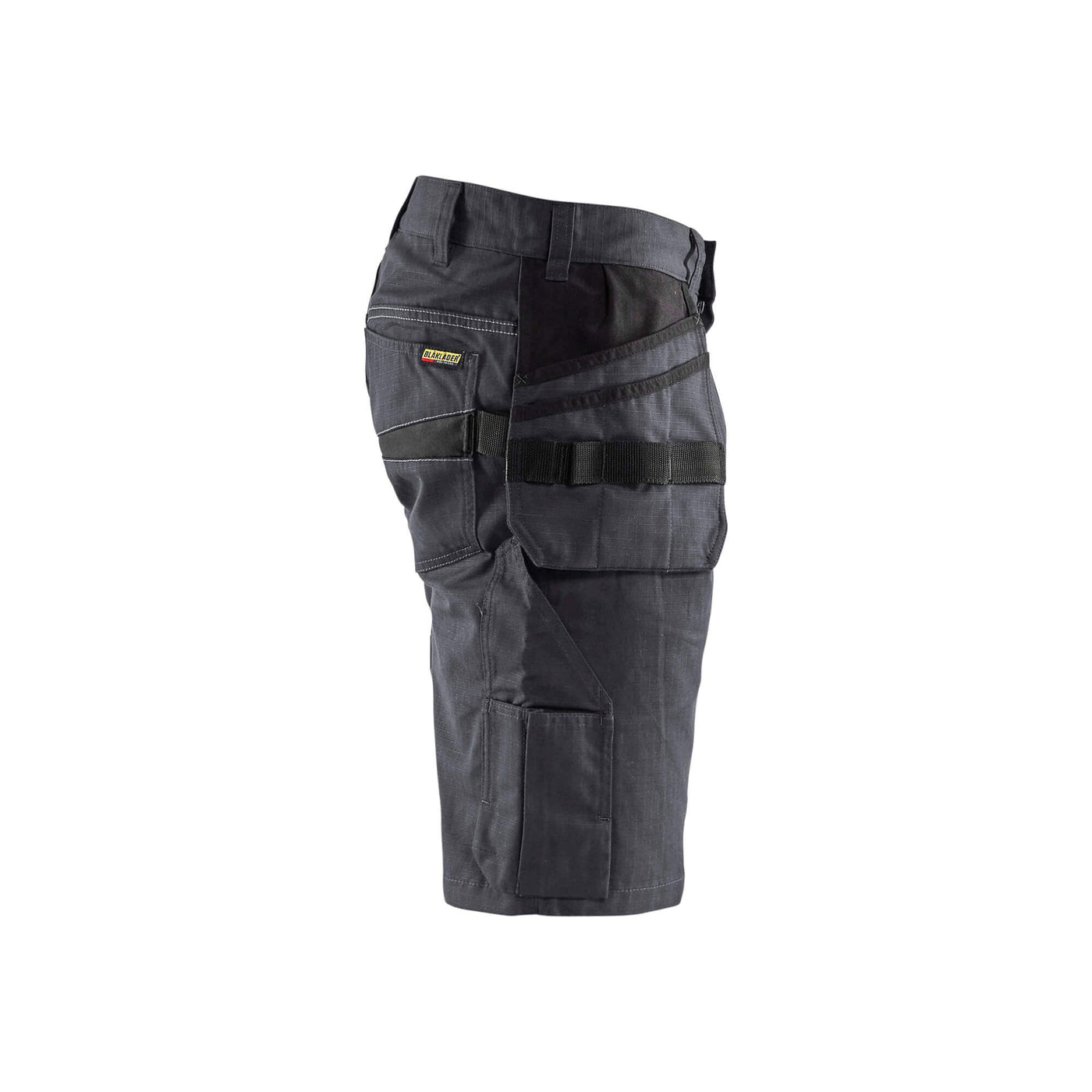 Blaklader 14941330 Shorts Nail Pockets Mid Grey/Black Right #colour_mid-grey-black