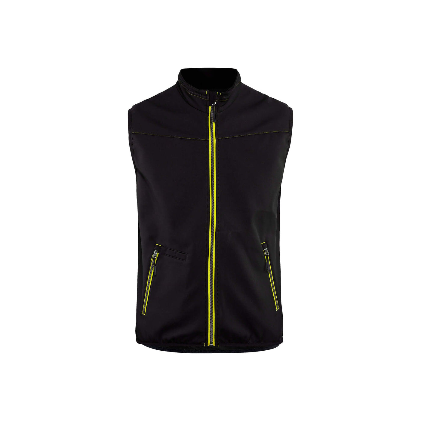 Blaklader 38502516 Softshell Gilet Vest Black/Hi-Vis Yellow Main #colour_black-yellow