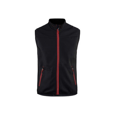 Blaklader 38502516 Softshell Gilet Vest Black/Red Main #colour_black-red
