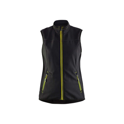 Blaklader 38512516 Softshell Gilet Vest Black/Hi-Vis Yellow Main #colour_black-yellow