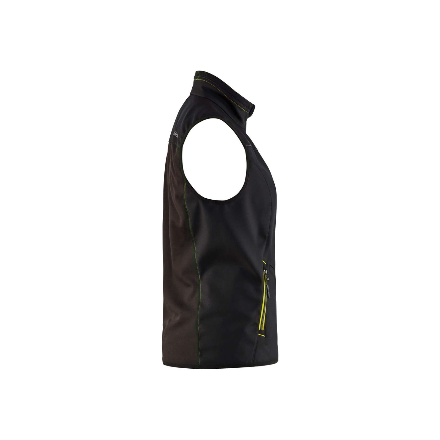 Blaklader 38512516 Softshell Gilet Vest Black/Hi-Vis Yellow Right #colour_black-yellow