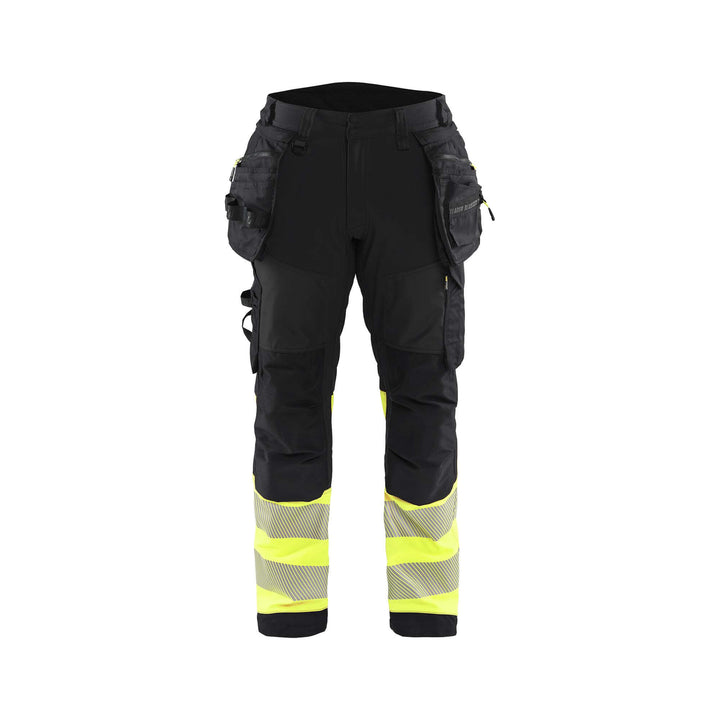 Blaklader 18212513 Softshell Hi-Vis Trousers Black/Hi-Vis Yellow Main #colour_black-hi-vis-yellow