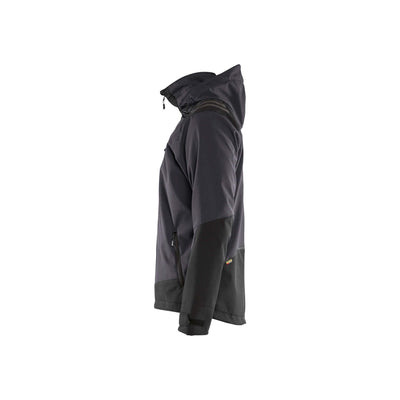 Blaklader 47492513 Softshell Jacket Waterproof Dark Grey/Black Left #colour_dark-grey-black