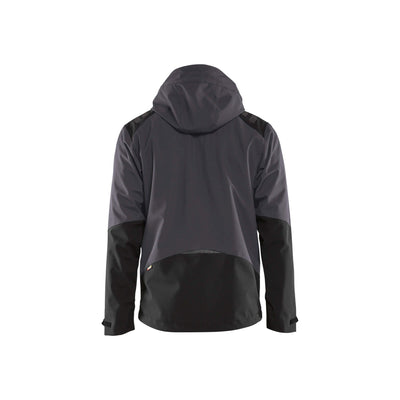 Blaklader 47492513 Softshell Jacket Waterproof Dark Grey/Black Rear #colour_dark-grey-black