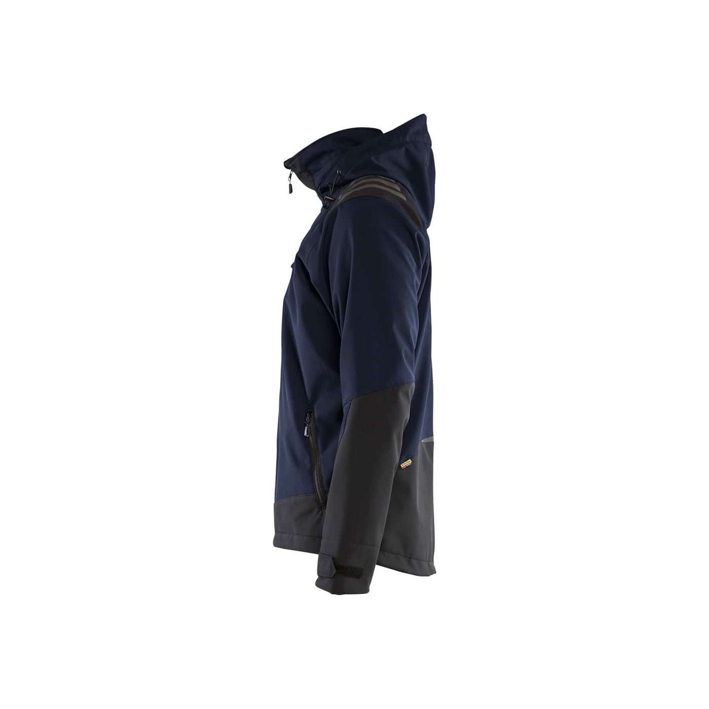 Blaklader 47492513 Softshell Jacket Waterproof Dark Navy Blue/Black Left #colour_dark-navy-black