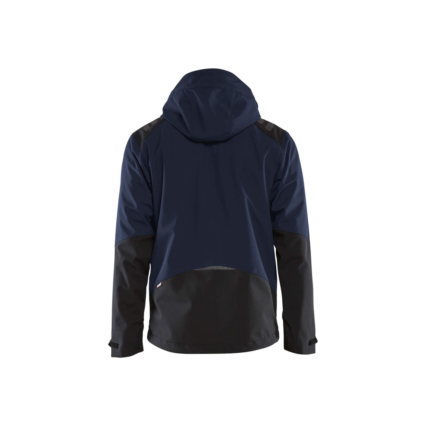 Blaklader 47492513 Softshell Jacket Waterproof Dark Navy Blue/Black Rear #colour_dark-navy-black