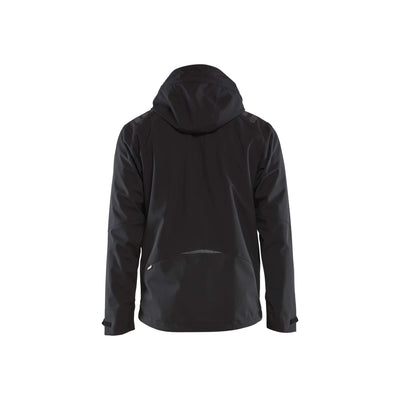 Blaklader 47492513 Softshell Jacket Waterproof Black Rear #colour_black